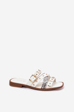 Flip-flops Step in Style til dame fra MS StyleHaven, laget av Bomull, farge Hvit, størrelse 37, med short ermer, perfekt til casual