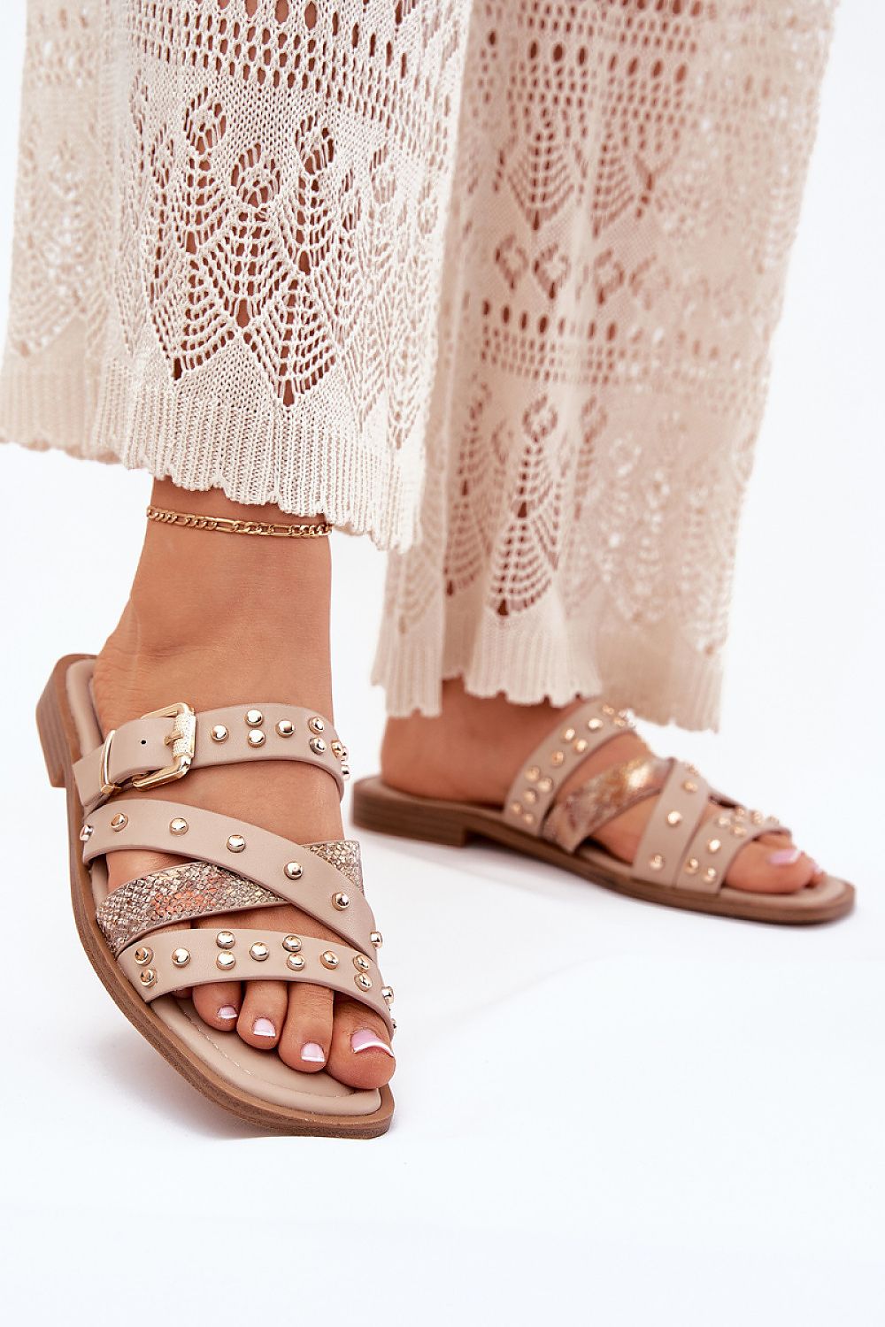 Flip-flops Step in Style til dame fra MS StyleHaven, laget av Bomull, farge Hvit, størrelse 39, med short ermer, perfekt til casual