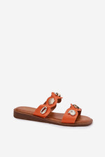 Flip-flops Step in Style til dame fra MS StyleHaven, laget av Bomull, farge Oransje, størrelse 37, med short ermer, perfekt til casual