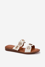 Flip-flops Step in Style til dame fra MS StyleHaven, laget av Bomull, farge beige, størrelse 37, med short ermer, perfekt til casual