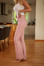Damebukser Mirale til dame fra MS StyleHaven, laget av Bomull; Elastan-1, farge Rosa, størrelse M, med long ermer, perfekt til dress