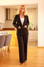 Jakke Mirale til dame fra MS StyleHaven, laget av Bomull; Elastan-1, farge Grå, størrelse XXL, med long ermer, perfekt til dress