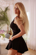 T-skjorte Mirale til dame fra MS StyleHaven, laget av Bomull, farge Svart, størrelse M, med sleeveless ermer, perfekt til dress