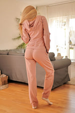 Sett Mirale til dame fra MS StyleHaven, laget av Bomull; Elastan-1, farge Rosa, størrelse s, med long ermer, perfekt til dress