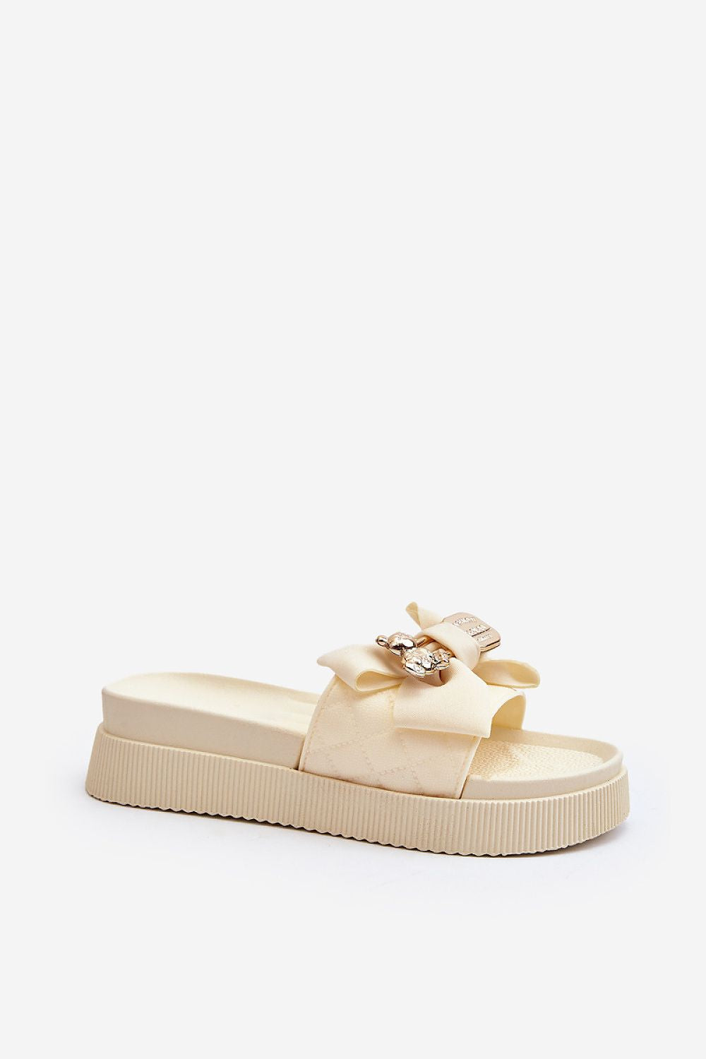 Flip-flops Step in Style til dame fra MS StyleHaven, laget av Bomull, farge beige, størrelse 37, med short ermer, perfekt til casual