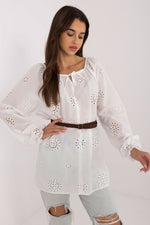 Bluse Lakerta til dame fra MS StyleHaven; laget av Bomull; farge Svart; stÃƒÂ¸rrelse S/M; med long ermer; perfekt til dress