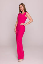 Jumpsuit Stylove til dame fra MS StyleHaven, laget av polyester; Viskose, farge Rosa, størrelse M, med sleeveless ermer, perfekt til dress