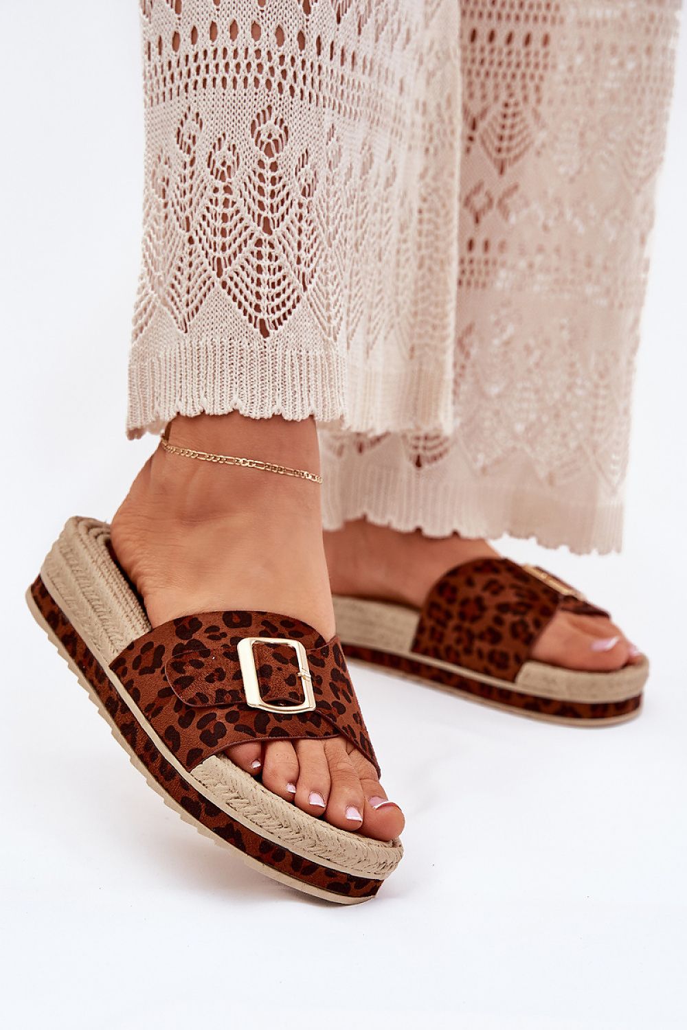 Flip-flops Step in Style til dame fra MS StyleHaven, laget av Bomull, farge beige, størrelse 36, med short ermer, perfekt til casual
