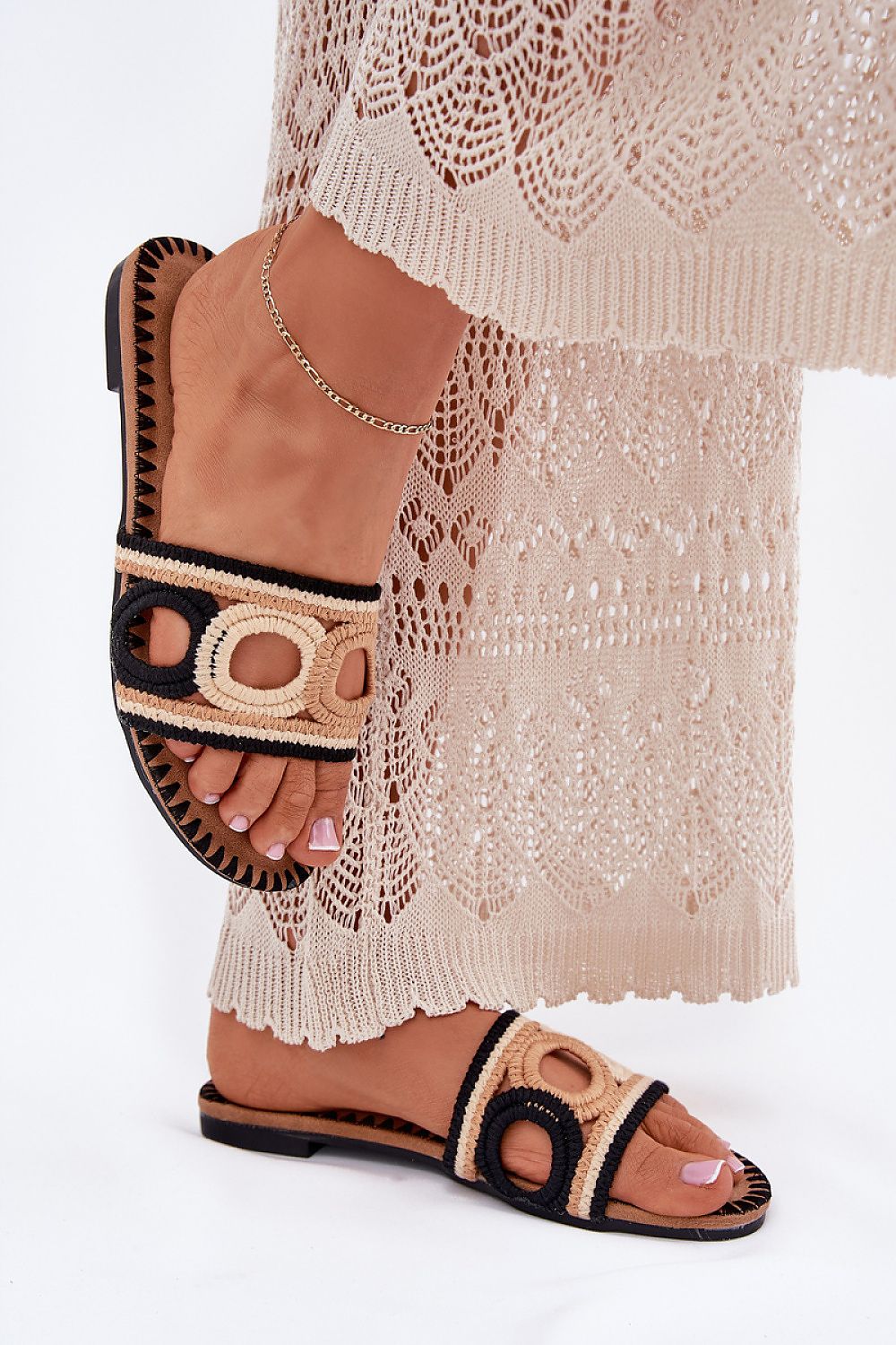 Flip-flops Step in Style til dame fra MS StyleHaven, laget av Bomull, farge Svart, størrelse 38, med short ermer, perfekt til casual
