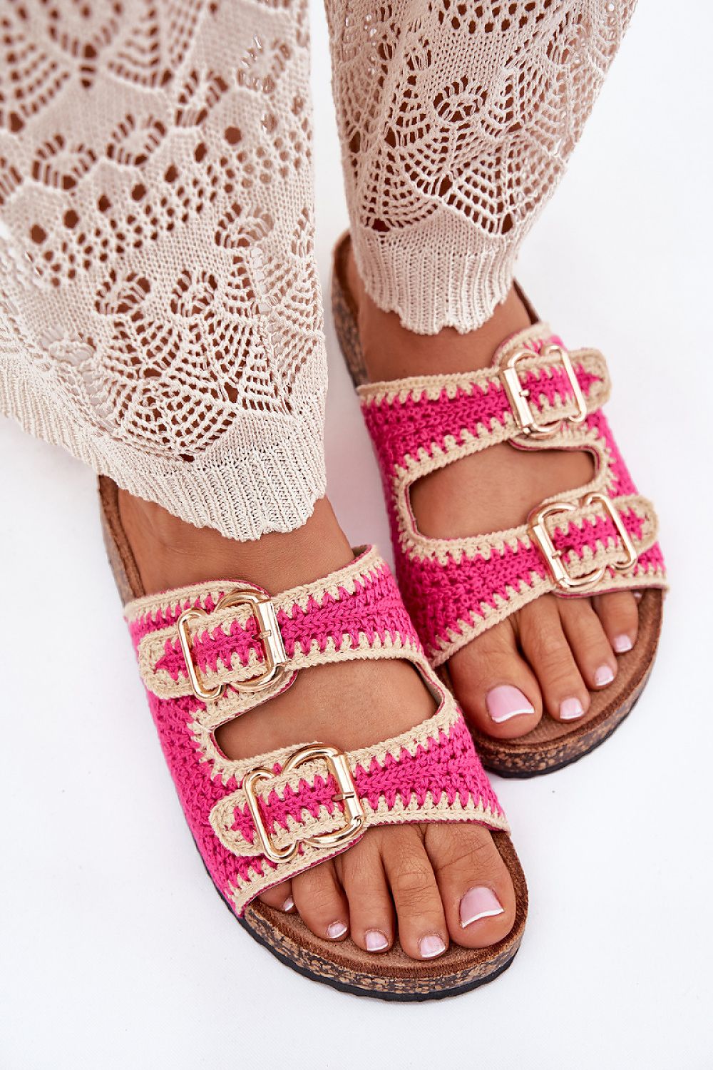 Flip-flops Step in Style til dame fra MS StyleHaven, laget av Bomull, farge Rosa, størrelse 38, med short ermer, perfekt til casual