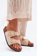 Flip-flops Step in Style til dame fra MS StyleHaven, laget av Bomull, farge Hvit, størrelse 36, med short ermer, perfekt til casual
