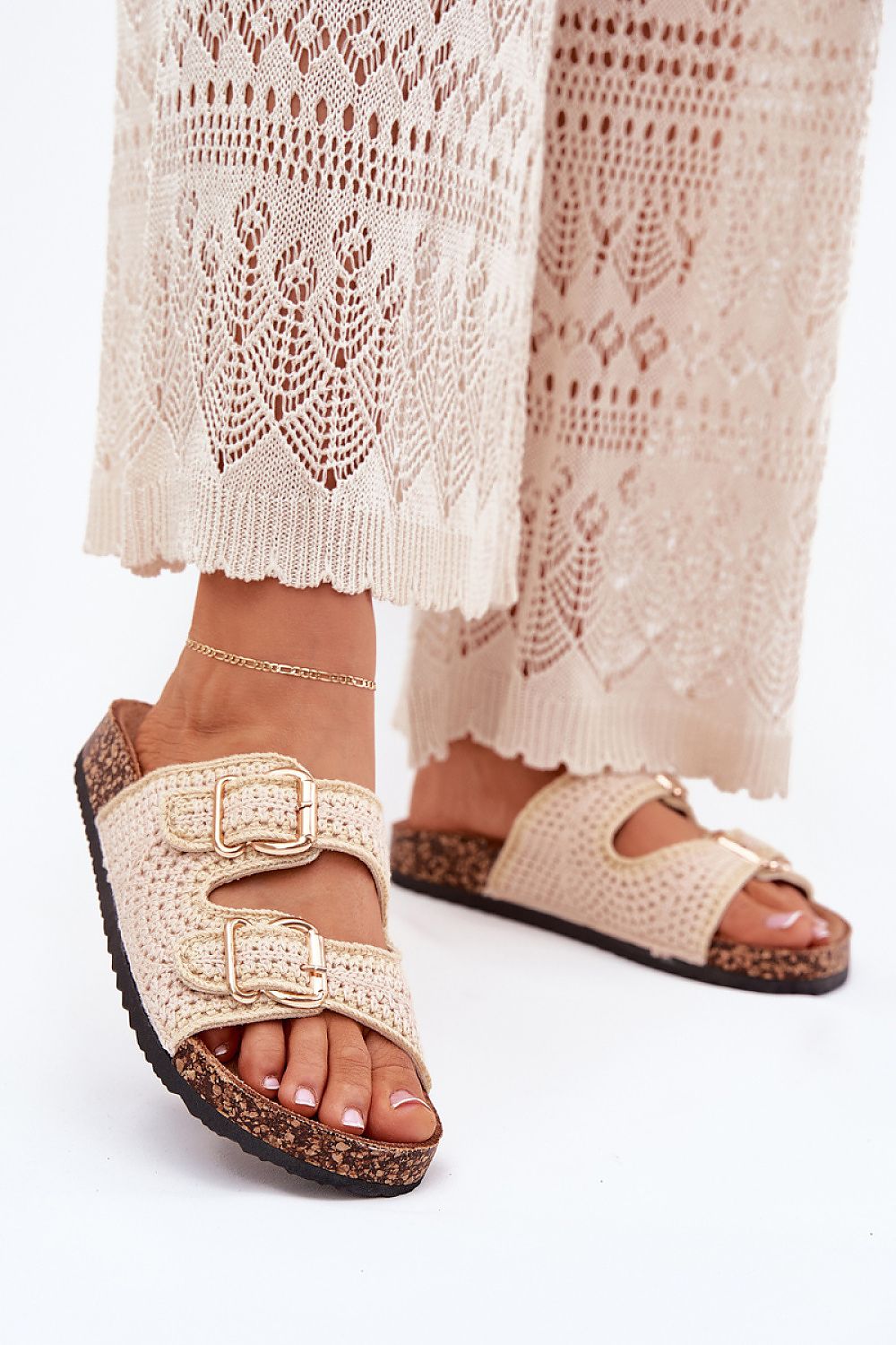 Flip-flops Step in Style til dame fra MS StyleHaven, laget av Bomull, farge Hvit, størrelse 38, med short ermer, perfekt til casual