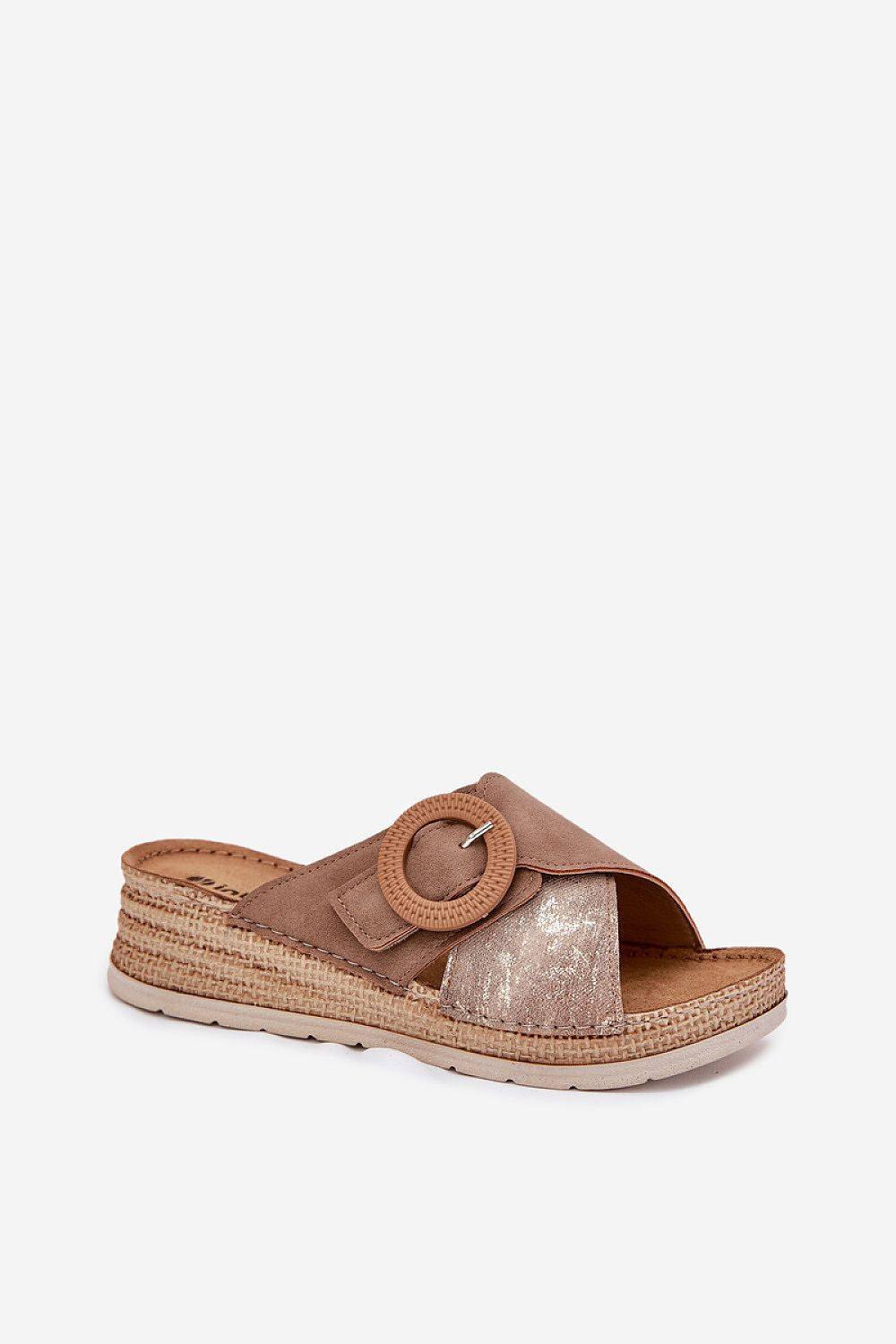 Flip-flops Step in Style til dame fra MS StyleHaven, laget av Bomull, farge beige, størrelse 40, med short ermer, perfekt til casual