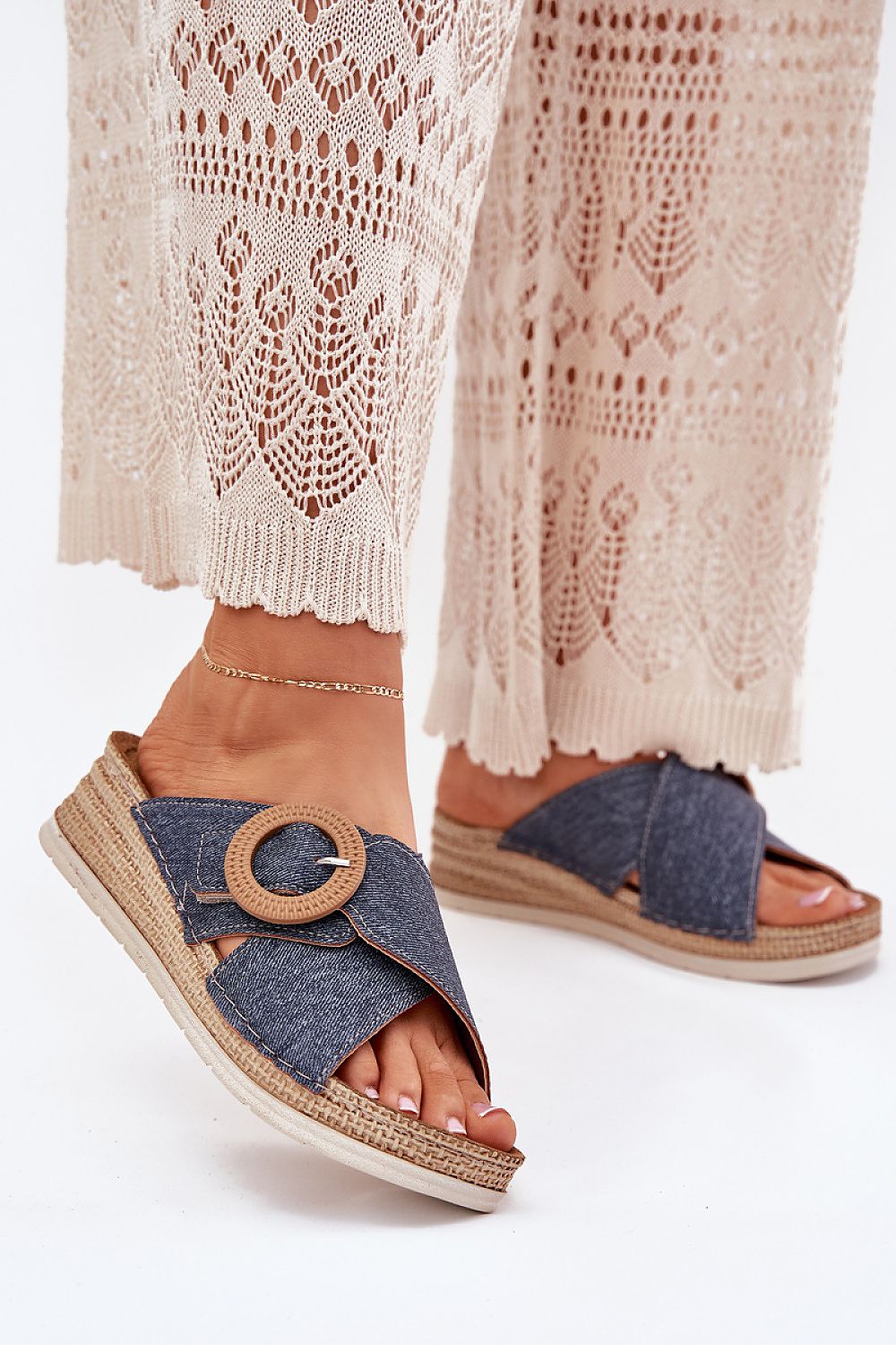 Flip-flops Step in Style til dame fra MS StyleHaven, laget av Bomull, farge Brun, størrelse 36, med short ermer, perfekt til casual