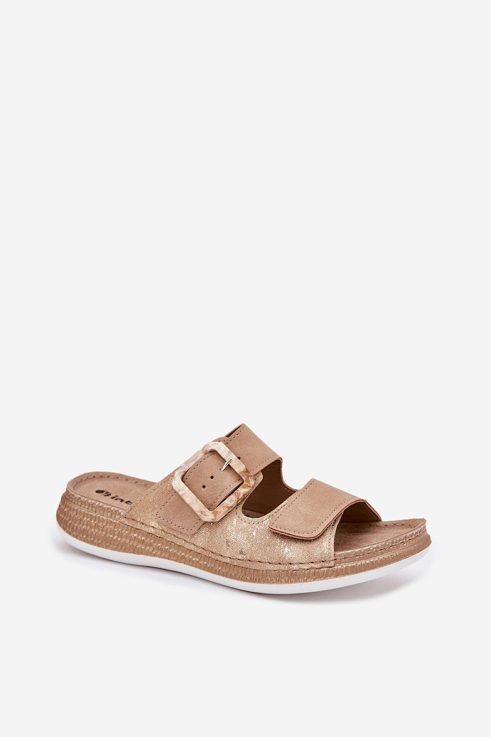 Flip-flops Step in Style til dame fra MS StyleHaven, laget av Bomull, farge beige, størrelse 37, med short ermer, perfekt til casual