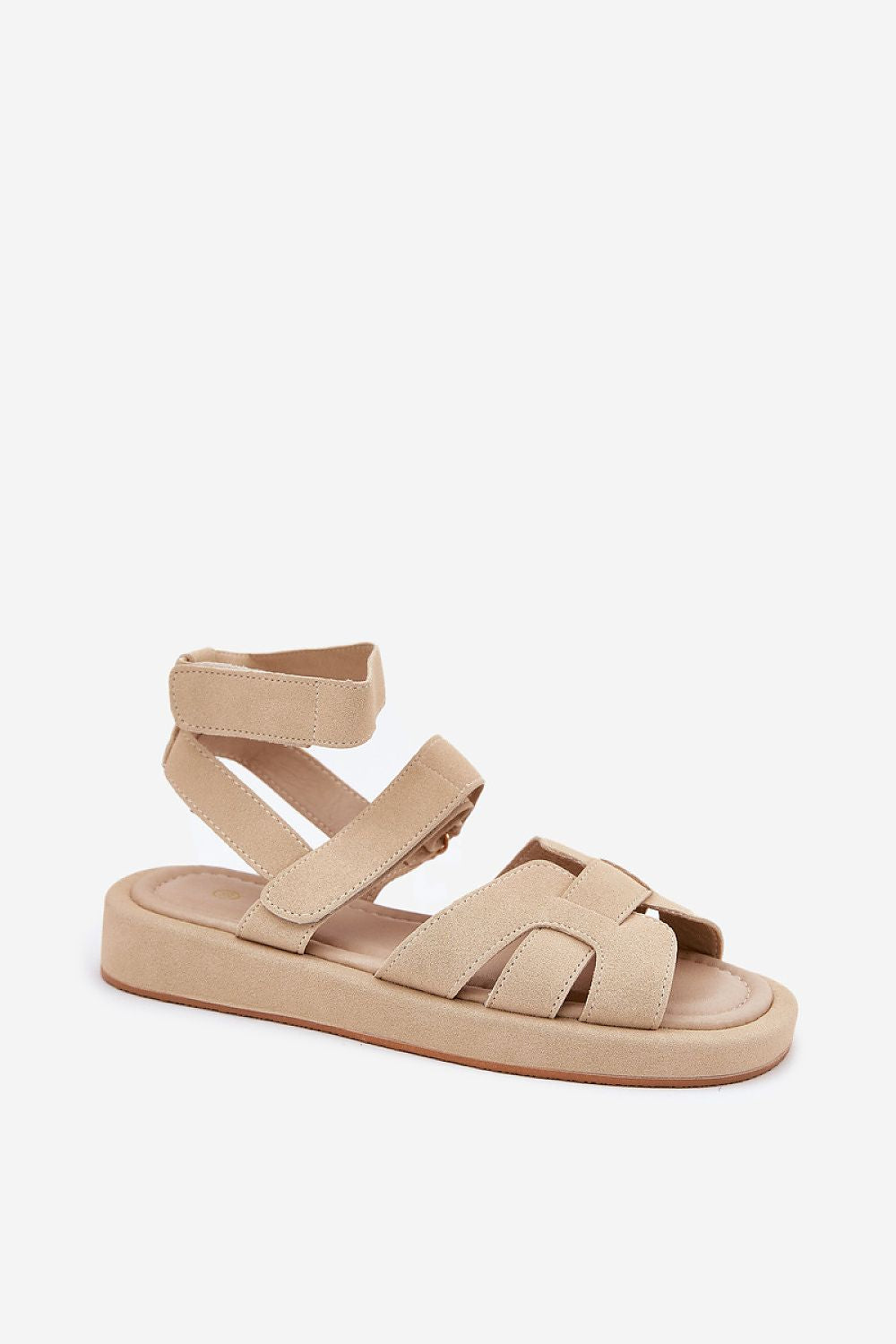 Sandaler Step in style til dame fra MS StyleHaven, laget av Bomull, farge beige, størrelse 40, med short ermer, perfekt til casual