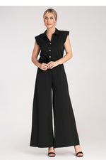 Drakt Figl til dame fra MS StyleHaven, laget av polyester; Viskose, farge beige, størrelse S/M, med sleeveless ermer, perfekt til dress