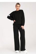 Sett Figl til dame fra MS StyleHaven, laget av polyester, farge Svart, størrelse S/M, med long ermer, perfekt til dress