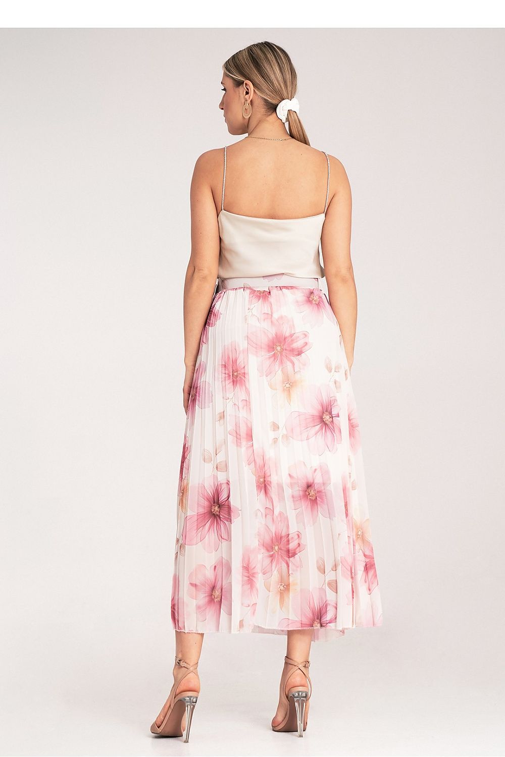 Skjørt Figl til dame fra MS StyleHaven, laget av polyester, farge Grønn, størrelse S/M, med 3-4; long ermer, perfekt til dress