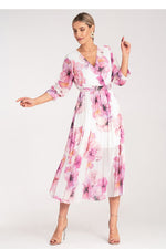 Dagkjole Figl til dame fra MS StyleHaven, laget av polyester, farge Hvit, størrelse S/M, med 45720 ermer, perfekt til dress