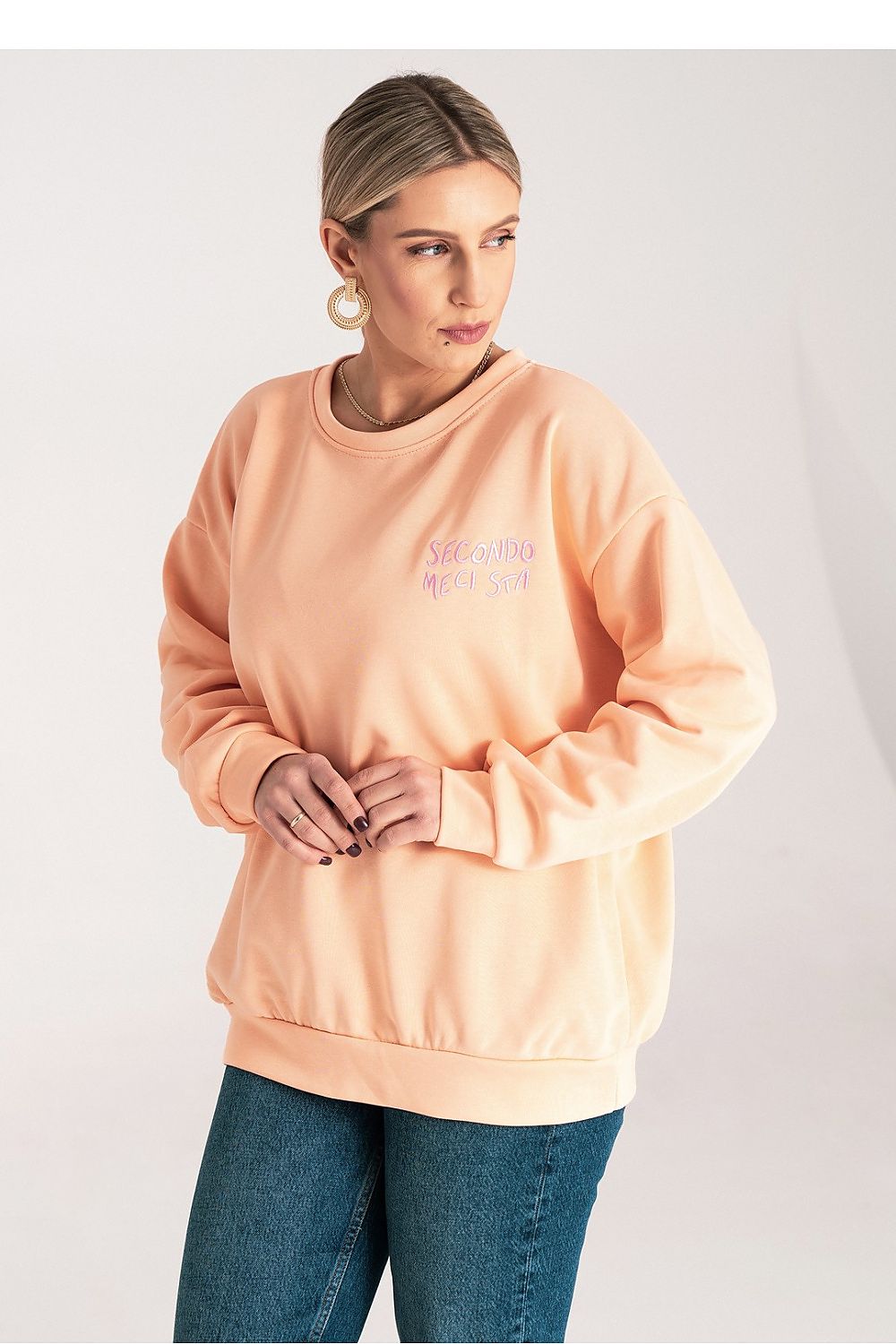 Genser Figl til dame fra MS StyleHaven, laget av Bomull; polyester, farge Grønn, størrelse S/M, med long ermer, perfekt til dress