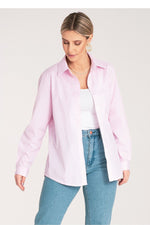 Langermet skjorte Figl til dame fra MS StyleHaven, laget av polyester, farge Rosa, størrelse S/M, med long ermer, perfekt til dress