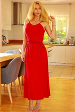 Dagkjole Mirale til dame fra MS StyleHaven, laget av Viskose; Elastan, farge Svart, størrelse XL, med spaghetti-strap; sleeveless; long ermer
