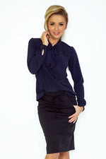 Business bluse til dame fra MS StyleHaven, laget av polyester, farge Rød, størrelse XL, med long ermer, perfekt til casual; dress