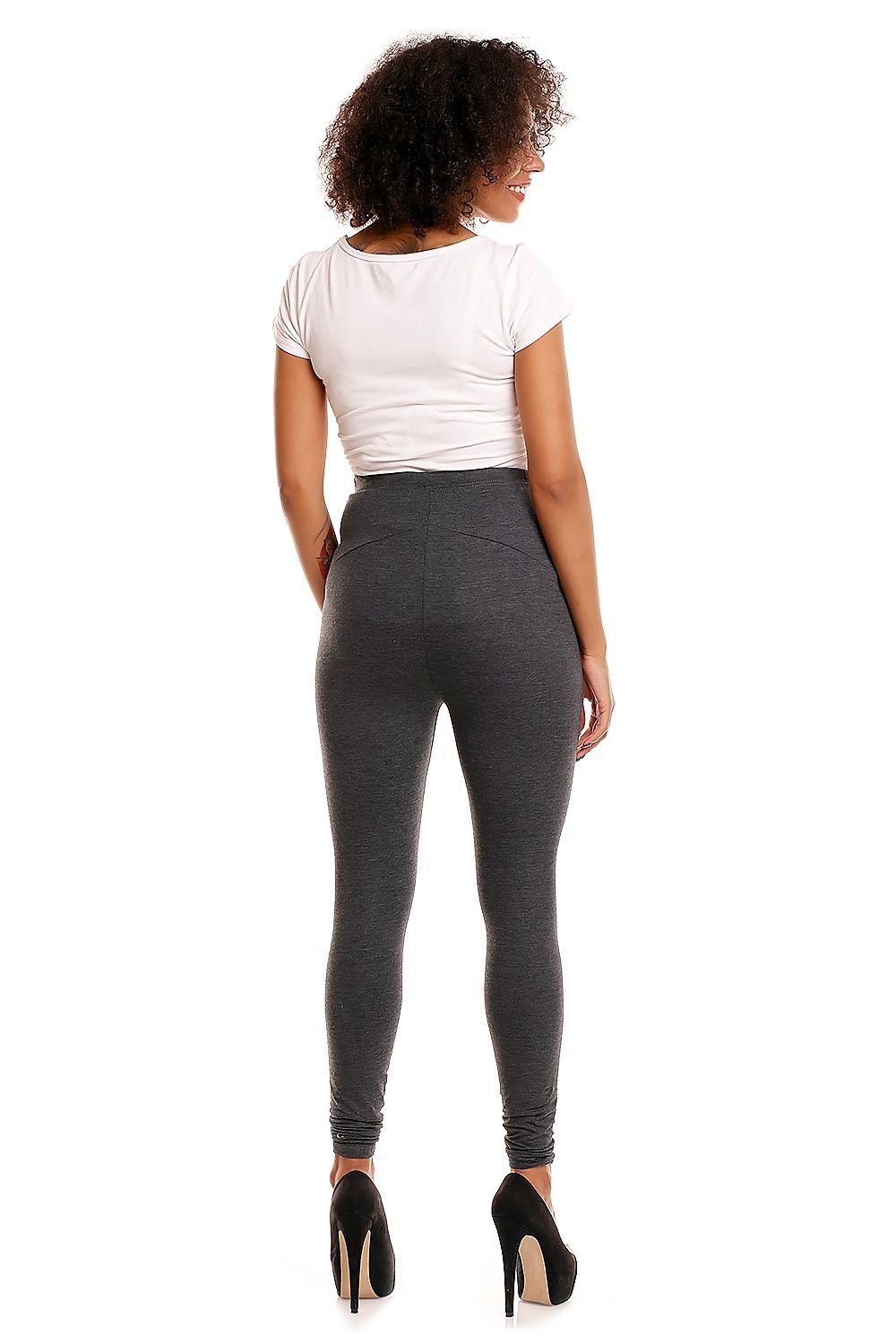 Serenity Maternity Leggings - PeeKaBoo til dame fra MS StyleHaven, laget av Elastan; Viskose, farge Svart, størrelse L/XL, med long ermer, perfekt til casual; dress
