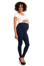 Serenity Maternity Leggings - PeeKaBoo til dame fra MS StyleHaven, laget av Elastan; Viskose, farge Marineblå, størrelse XXL, med long ermer, perfekt til casual; dress