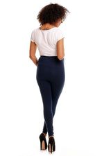 Serenity Maternity Leggings - PeeKaBoo til dame fra MS StyleHaven, laget av Elastan; Viskose, farge Marineblå, størrelse XXL, med long ermer, perfekt til casual; dress