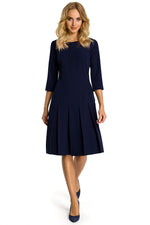 Korte ermer Dagkjole Moe til dame fra MS StyleHaven, laget av polyester; Viskose, farge Blå, størrelse XXL, med 45720 ermer, perfekt til casual; dress