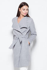 Knytet Frakk - Venaton til dame fra MS StyleHaven, laget av polyester; Viskose, farge Grå, størrelse s, med long ermer, perfekt til casual; dress