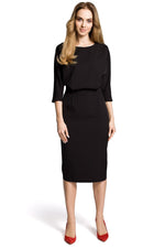 Dagkjole Moe til dame fra MS StyleHaven, laget av polyester, farge Marineblå, størrelse XXL, med sleeveless ermer, perfekt til casual; dress