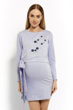 Sykepleie kjole fra PeeKaBoo til dame fra MS StyleHaven, laget av Bomull; Elastan, farge Blå, størrelse S/M, med 3-4; long ermer, perfekt til casual; dress