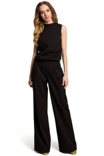 Jumpsuit - Moe til dame fra MS StyleHaven, laget av polyester, farge Svart, størrelse s, med sleeveless ermer, perfekt til casual; dress