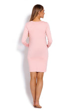 Cloudy Nattskjorte til gravide - PeeKaBoo til dame fra MS StyleHaven, laget av Viskose; Elastan, farge Rosa, størrelse XXL, med long; cap ermer, perfekt til casual; dress
