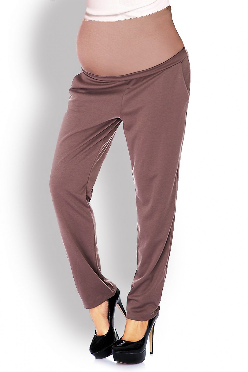 Comfort Maternity Pants fra PeeKaBoo til dame fra MS StyleHaven, laget av Viskose; Elastan; polyester, farge Marineblå, størrelse S/M, med sleeveless ermer, perfekt til casual; dress