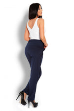 Comfort Maternity Pants fra PeeKaBoo til dame fra MS StyleHaven, laget av Viskose; Elastan; polyester, farge Svart, størrelse L/XL, med sleeveless ermer, perfekt til casual; dress