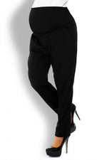 Comfort Maternity Pants fra PeeKaBoo til dame fra MS StyleHaven, laget av Viskose; Elastan; polyester, farge Svart, størrelse L/XL, med sleeveless ermer, perfekt til casual; dress
