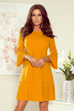 LUCY Plissert kjole – elegant og beskjeden med feminin passform | Limited Edition til dame fra MS StyleHaven, laget av polyester, farge Rød 2, størrelse S, med short; 3-4 ermer, perfekt til casual; dress