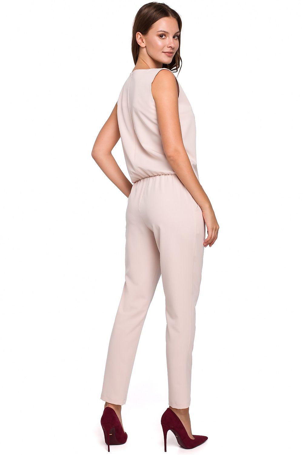 Dress Makover til dame fra MS StyleHaven, laget av polyester; rayon, farge Marineblå, størrelse L, med sleeveless ermer