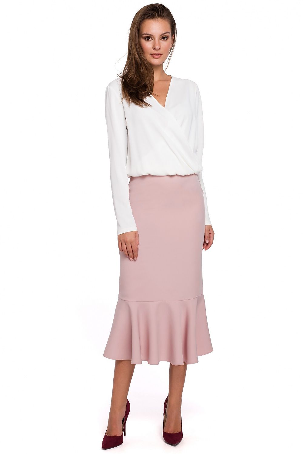 Pennskjørt - Makover til dame fra MS StyleHaven, laget av polyester, farge Rosa, størrelse s, med sleeveless ermer, midi lengde