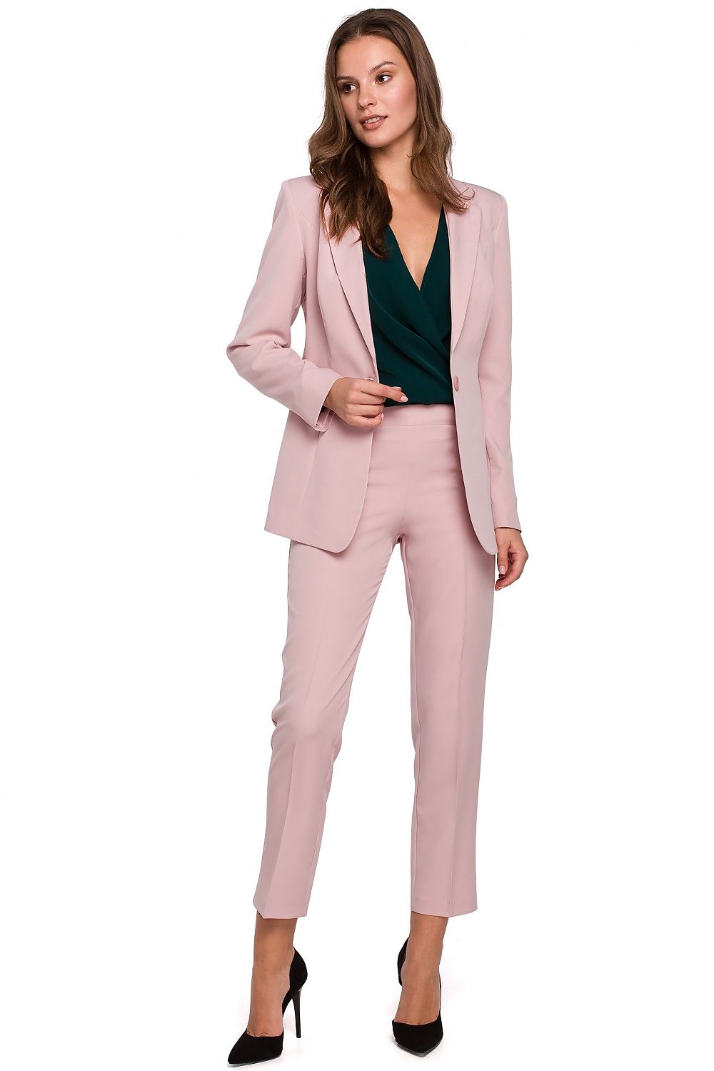Jakke Makover til dame fra MS StyleHaven, laget av polyester, farge Marineblå, størrelse L, med long ermer