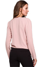 Bluse Makover til dame fra MS StyleHaven, laget av polyester; Elastan, farge beige, størrelse XXL, med long ermer
