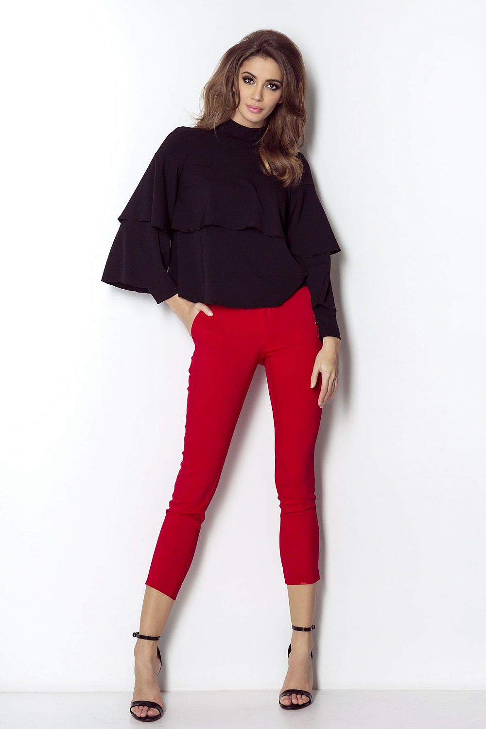 Bluse IVON til dame fra MS StyleHaven; laget av Viskose; farge Svart; stÃƒÂ¸rrelse 38; med long ermer; perfekt til dress