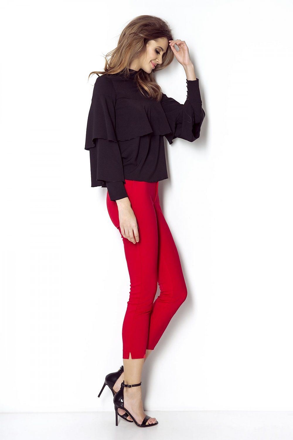 Bluse IVON til dame fra MS StyleHaven; laget av Viskose; farge MarineblÃƒÂ¥; stÃƒÂ¸rrelse 36; med long ermer; perfekt til dress