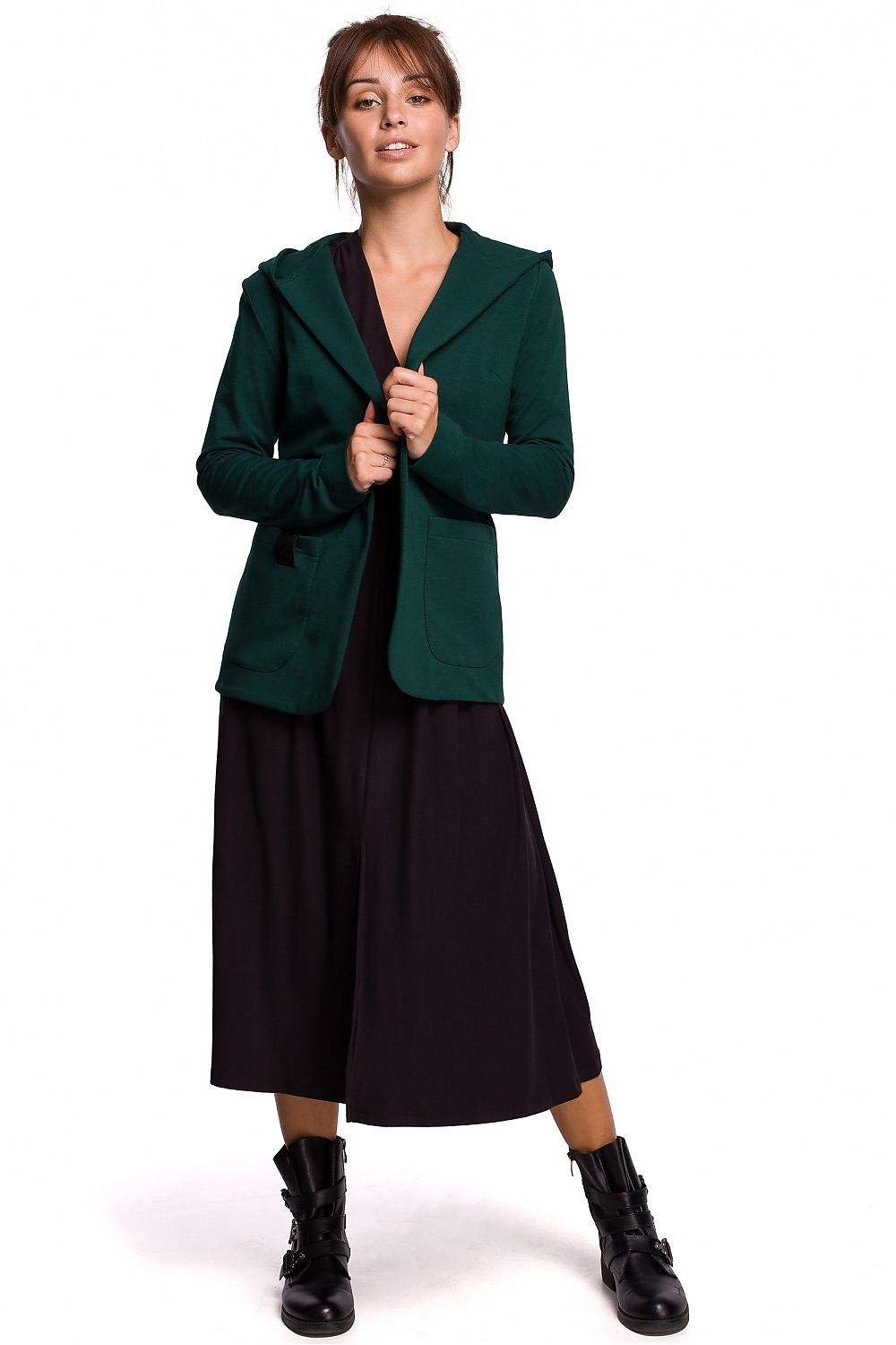 BeWear hettejakke i bomull til dame fra MS StyleHaven, laget av Bomull, farge Grønn, størrelse M, med long ermer, perfekt til dress
