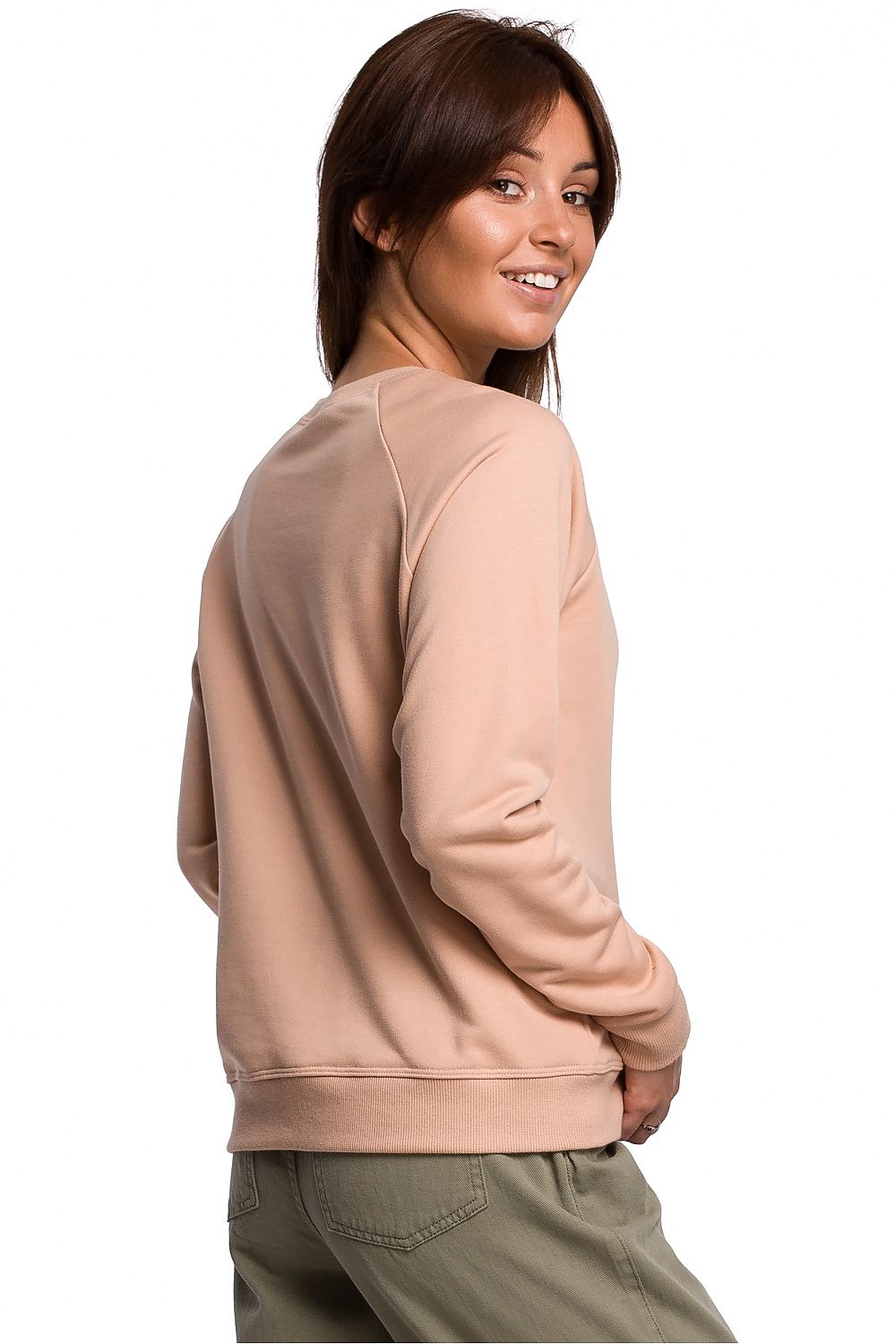 Bomull Sweatshirt - BeWear til dame fra MS StyleHaven, laget av Bomull; polyester, farge Grønn, størrelse XL, med long ermer, perfekt til dress