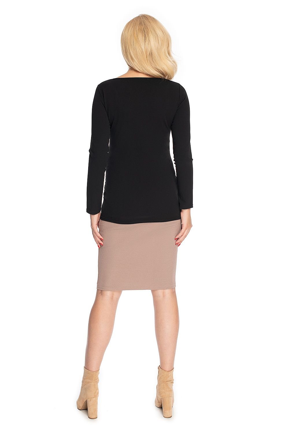 Klassisk sjarmerende gravidbluse fra PeeKaBoo til dame fra MS StyleHaven, laget av polyester, farge Rosa, størrelse S/M, med long ermer, perfekt til casual; dress